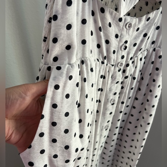 NWT Xhiliration white and black polka dot dress - Picture 4 of 6